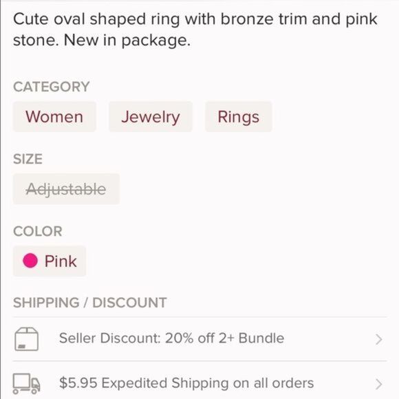 (C3) Pink Ring - Picture 4 of 4